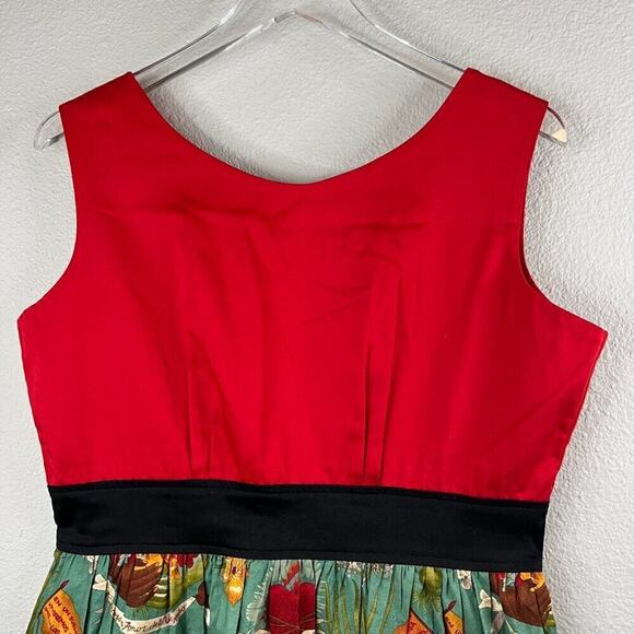 Hemet Frida Kahlo Mexican Art Rockabilly Pin-Up Retro Dress Size 2X NWT - Picture 3 of 10